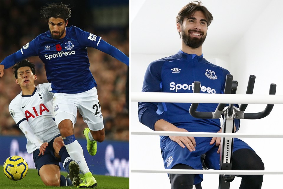  Andre Gomes suffers the horror tackle from Son Heung-min and (right) on the mend