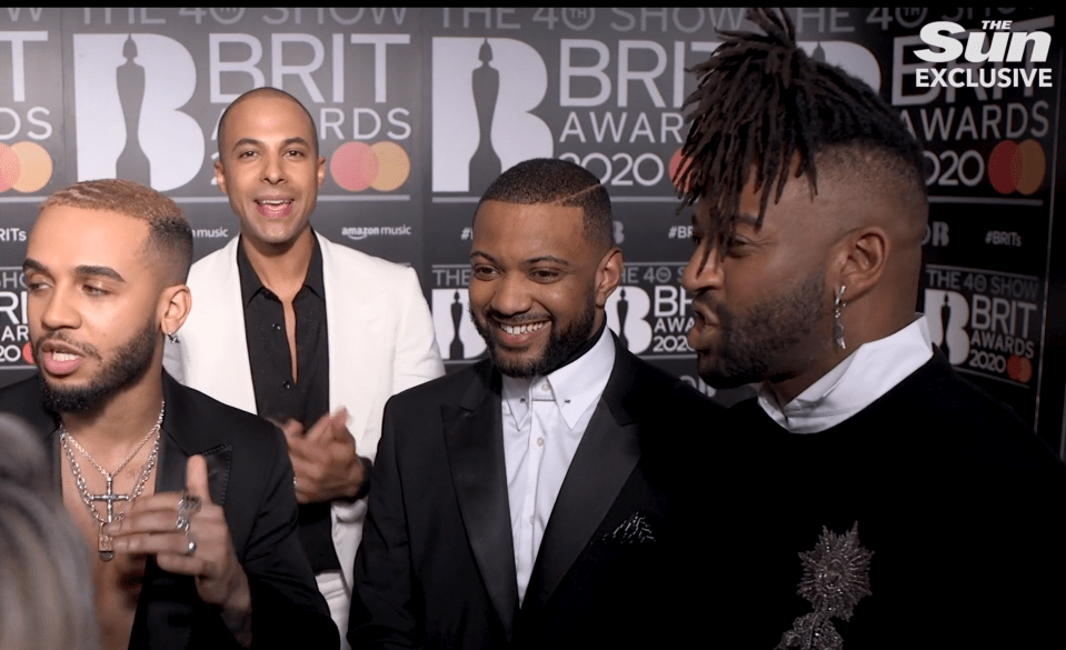  JLS said they are vying for a Stormzy collaboration on the Brit red carpet last night