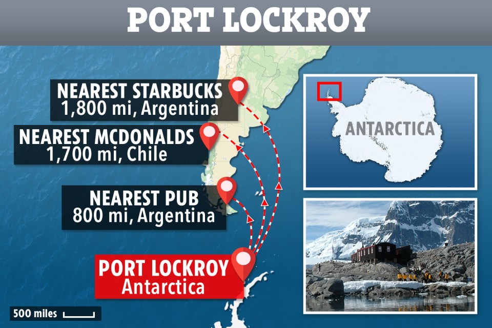 Lockroy is a fair distance from some key creature comforts