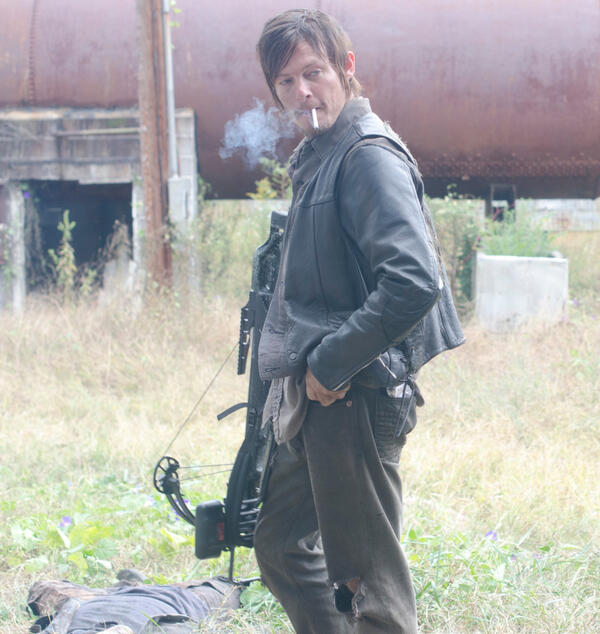  Daryl never seems to be without a cig