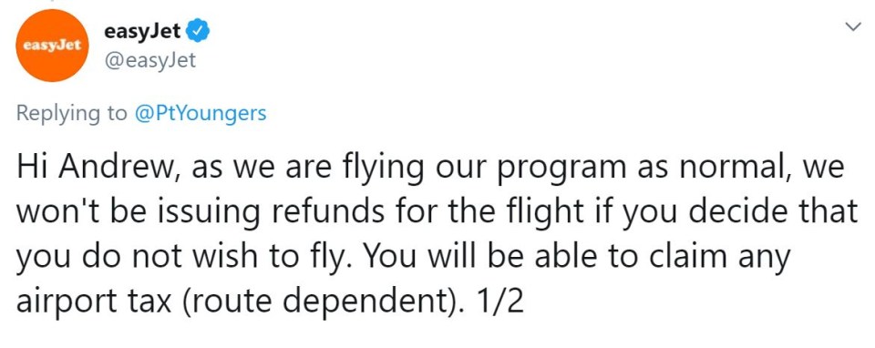 EasyJet are also not allowing refunds or free flight changes