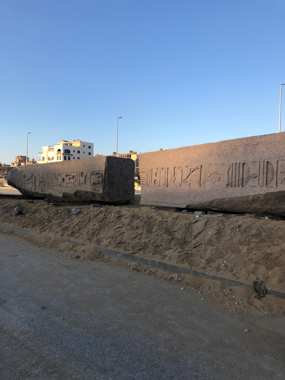  This huge obelisk will be hung up outside the entrance