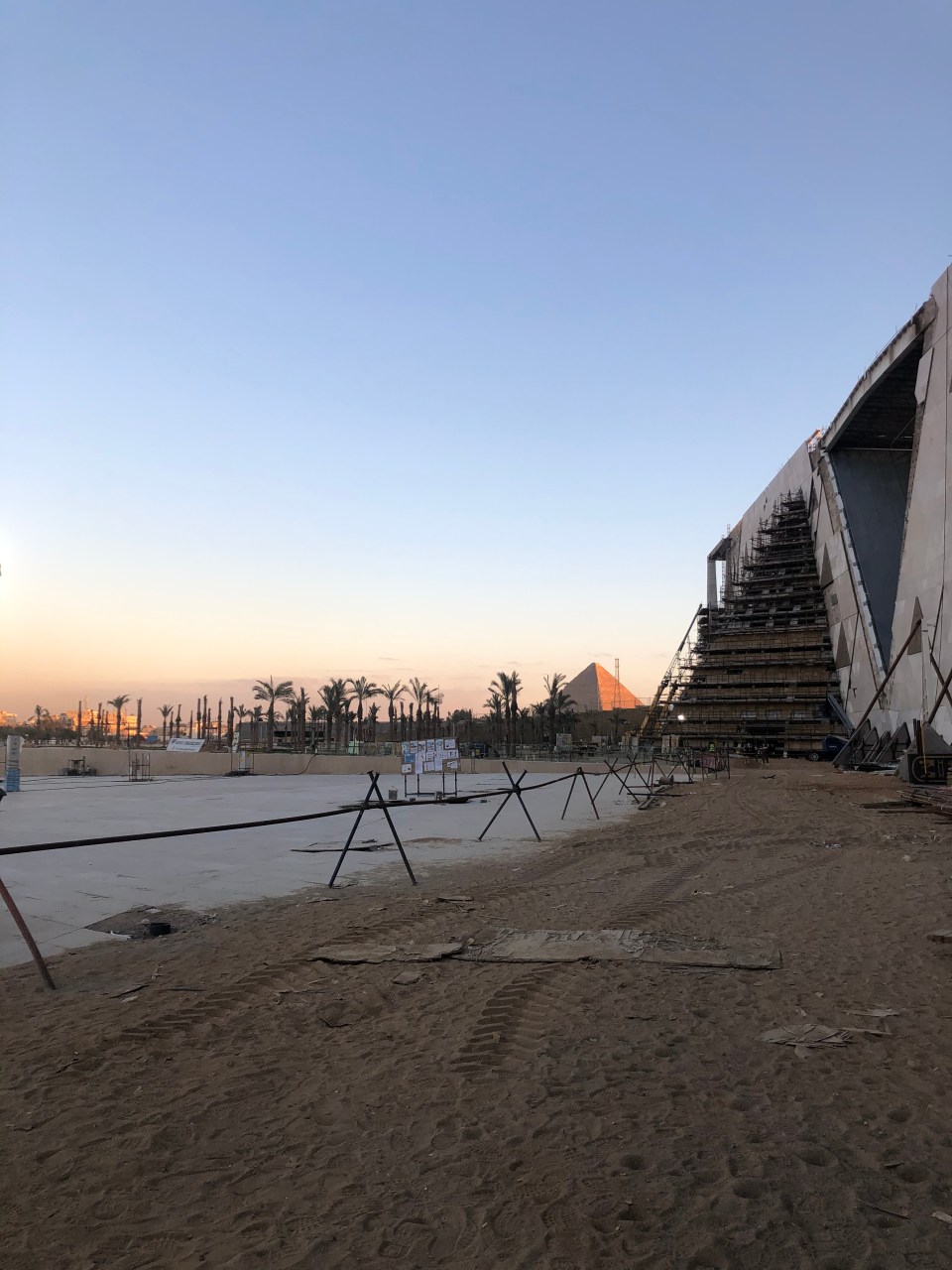  You can clearly see the Giza pyramid complex from the Grand Egyptian Museum