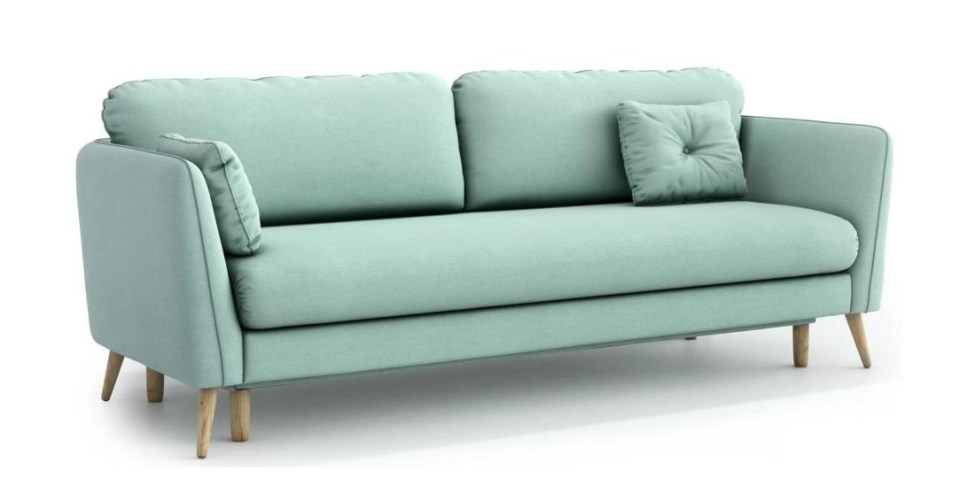  We love the mint colour of this sofa bed but there are plenty more to choose from