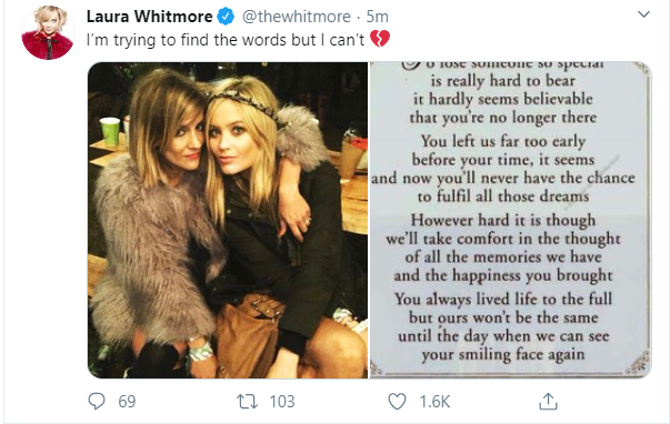 Laura Whitmore, friend and new host of Love Island, paid tribute