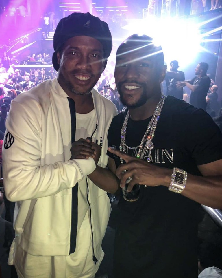  Ronaldinho is used to partying with other sporting icons like Floyd Mayweather, but is spending his 40th in a jail in Paraguay