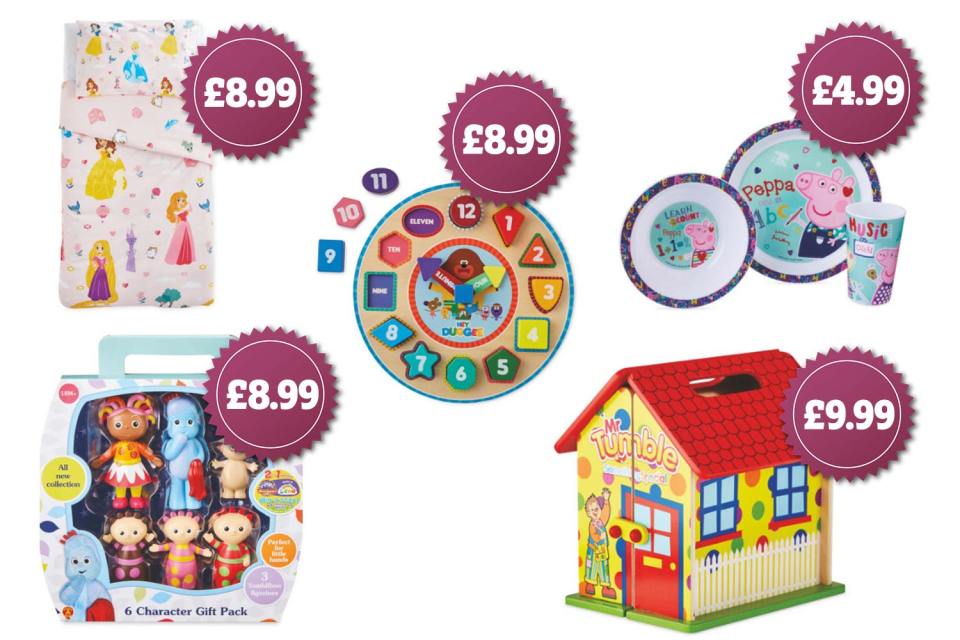  Some of the products you'll find in Aldi's new toy and homeware range