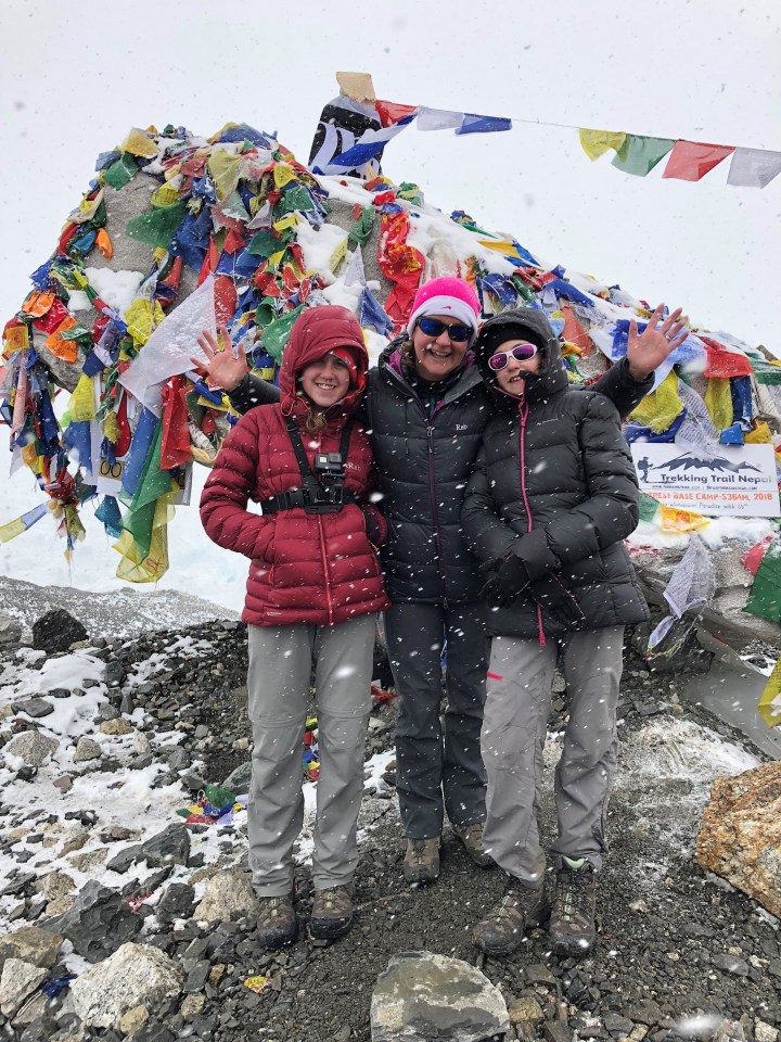 In March 2018 Michelle and her daughters set off on a 12-day trek to Everest’s Base Camp at 17,300ft