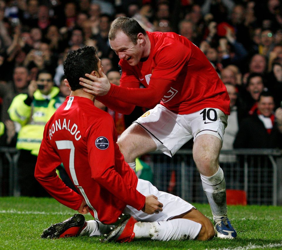  Wayne Rooney played alongside Cristiano Ronaldo for six years at Old Trafford