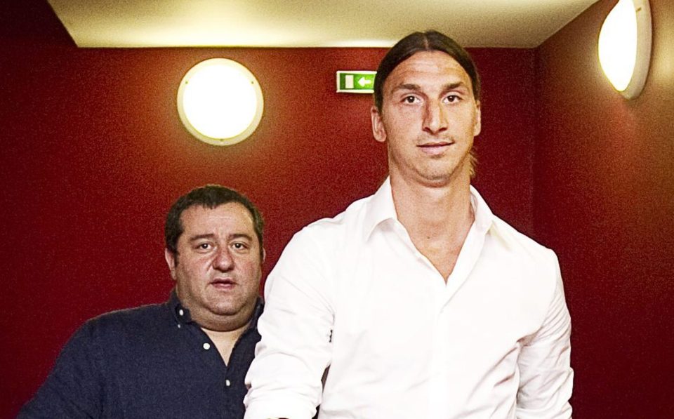  Raiola (left) has looked after Ibrahimovic for his entire career at the top