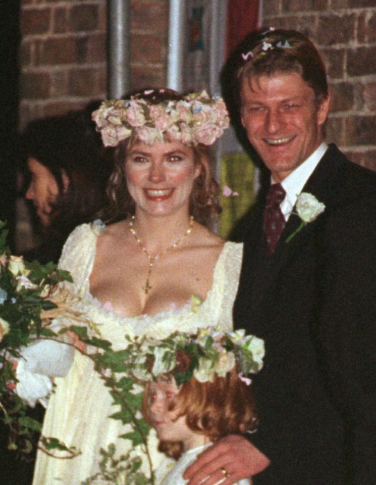  Sean met actress Abigail Cruttenden on the set of ITV series Sharpe, with the couple marrying in November 1997