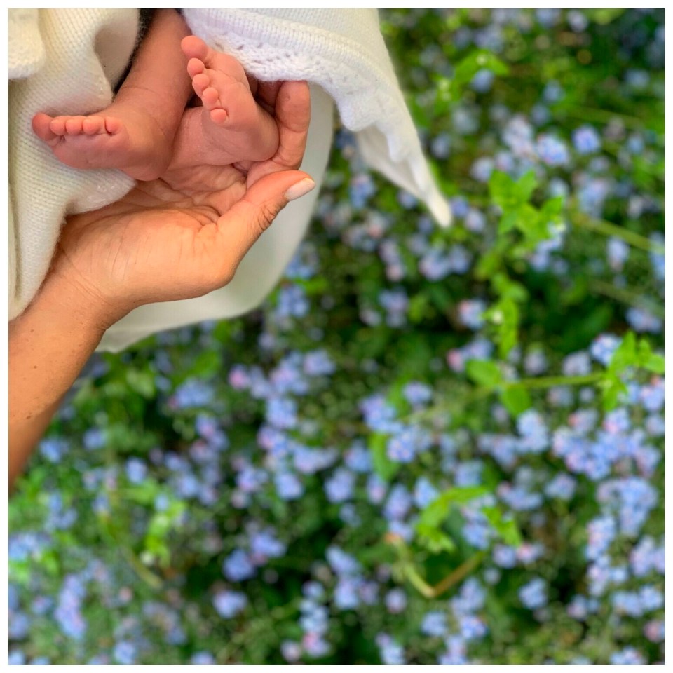 For the American Mother's Day in May last year, the SussexRoyal account shared a photo of baby Archie's feet