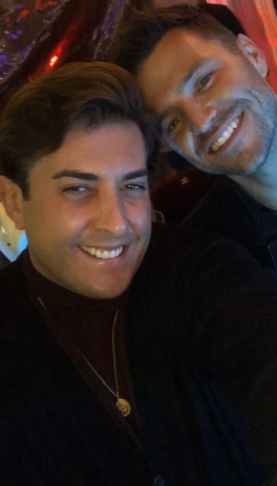 James Argent with best pal Mark Wright