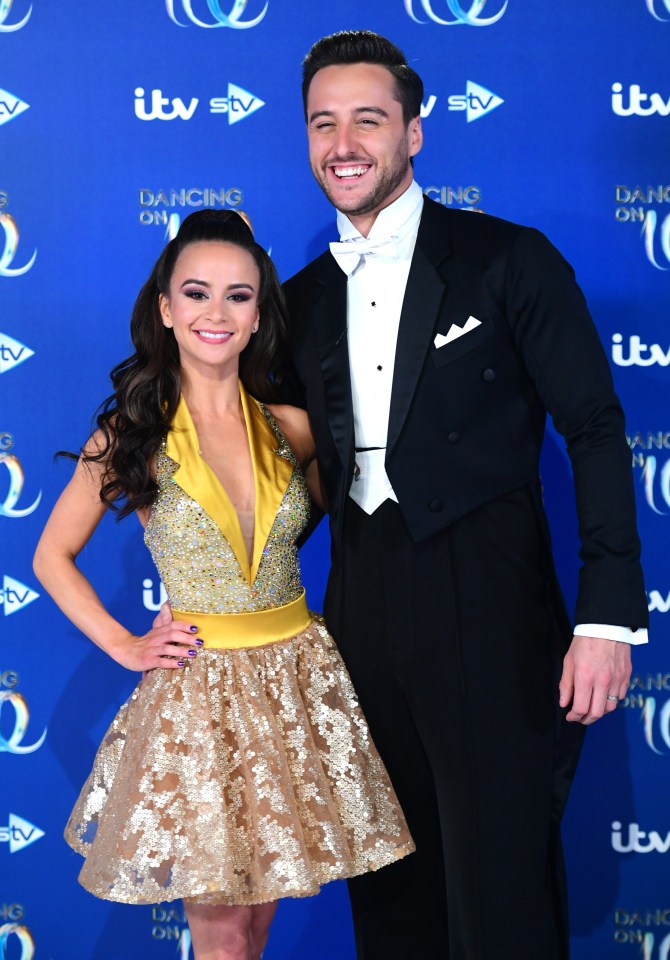  Alex with his Dancing On Ice co-star wife Carlotta Edwards at the show's launch