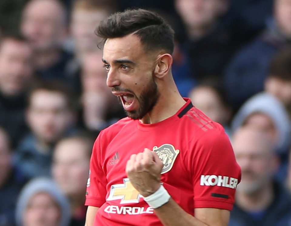  Bruno Fernandes scored a long-distance rocket as Man Utd drew 1-1 at Everton