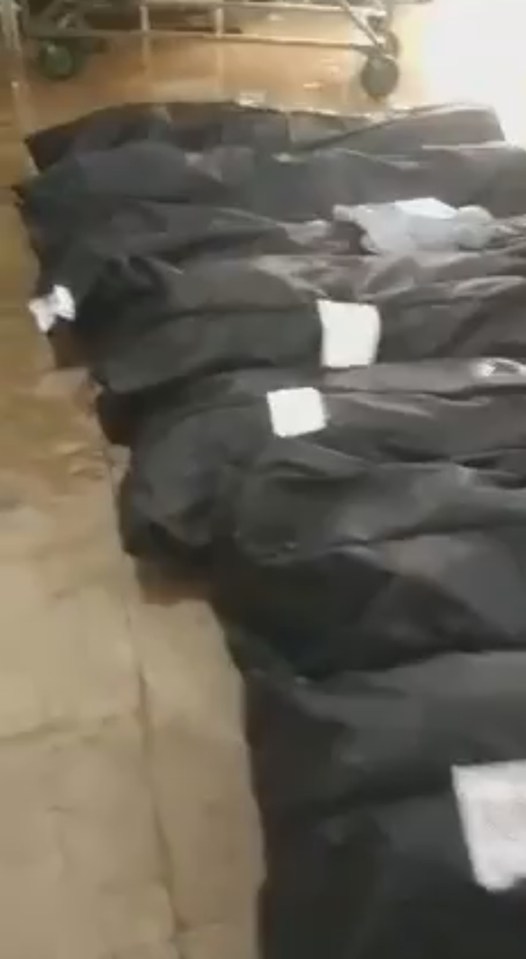  Unverified video appeared to show rows of body bags at a hospital in Qom