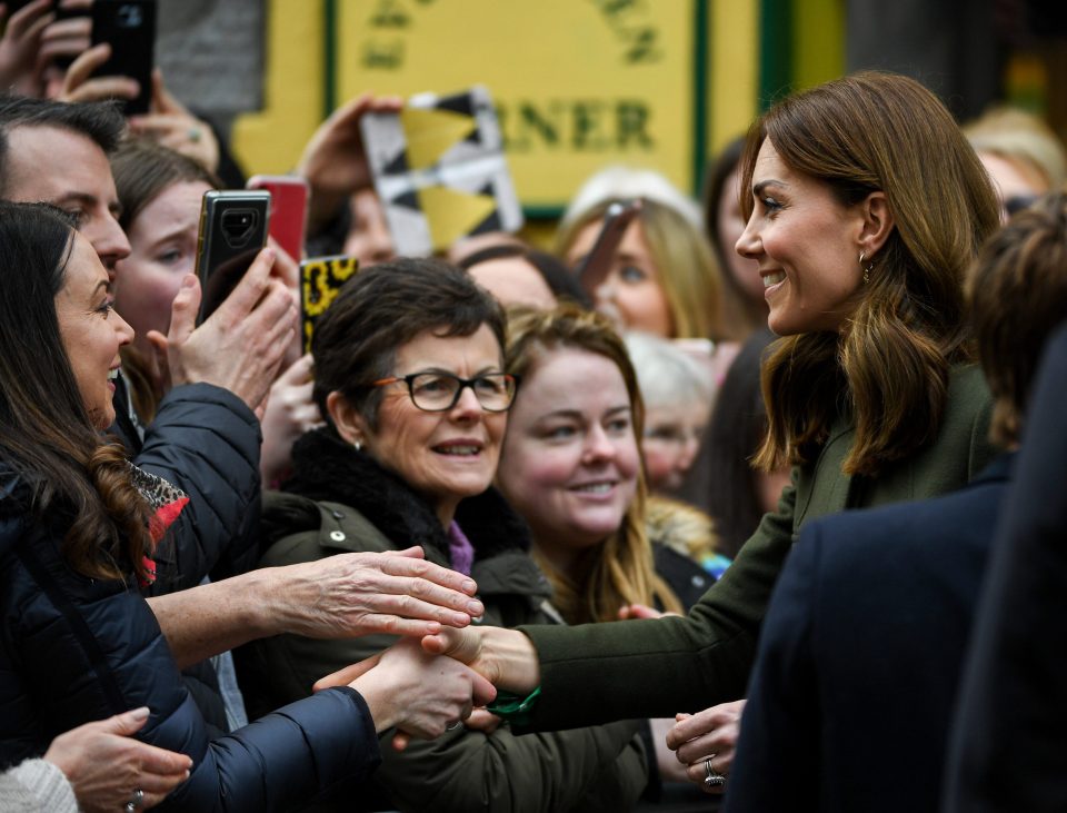  Kate Middleton shook hands with locals in Ireland during a tour earlier this week