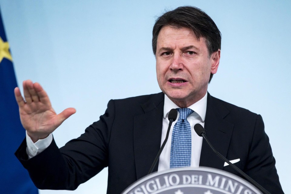  Italian Prime Minister Giuseppe Conte holds a press conference at the end of an emergency cabinet meeting addressing the ongoing coronavirus epidemic