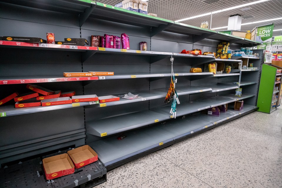  Empty shelves have become a problem all over Britain