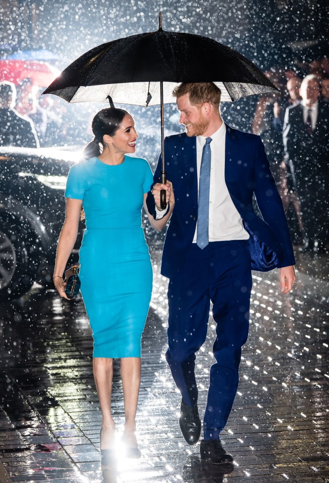  The Duke and Duchess of Sussex arrived in pouring rain at the Endeavour Fund Awards