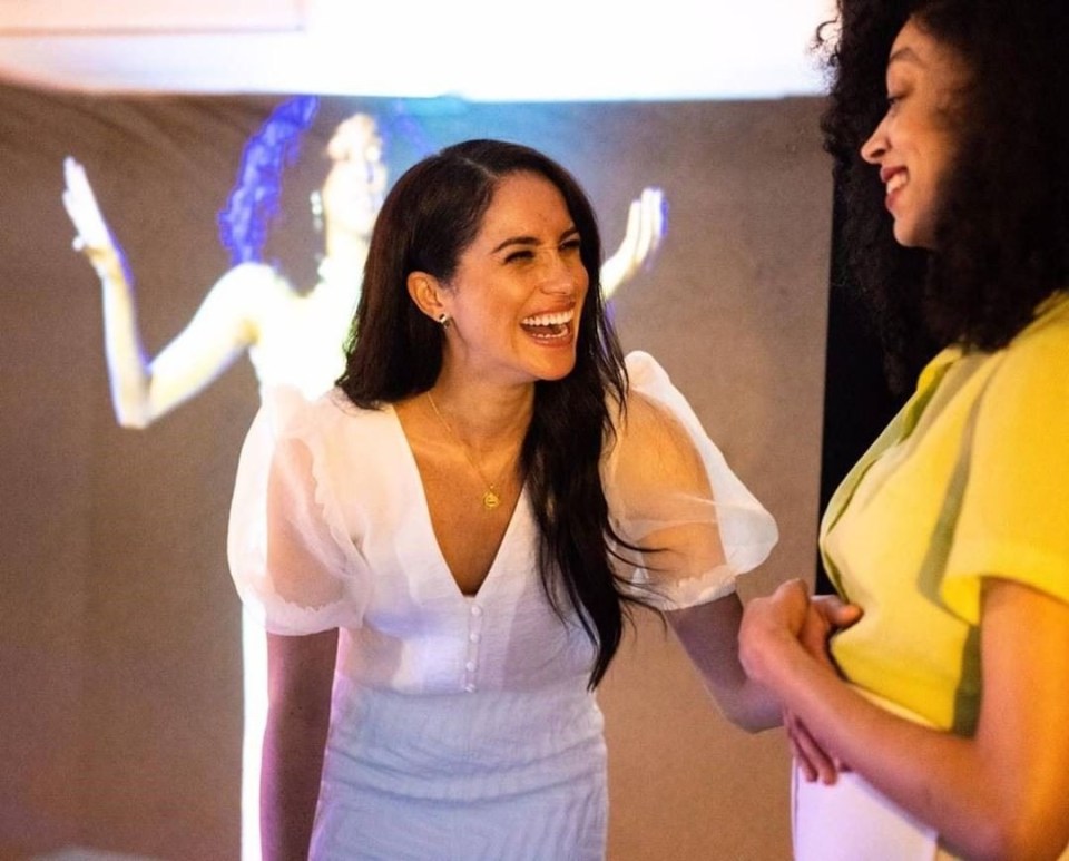  The Duchess of Sussex visited the National Theatre on Southbank to attend an 'Immersive Storytelling Studio' yesterday