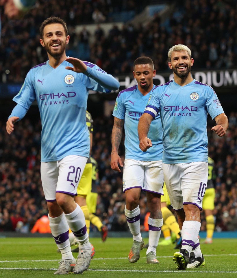 City star Bernardo Silva (left)