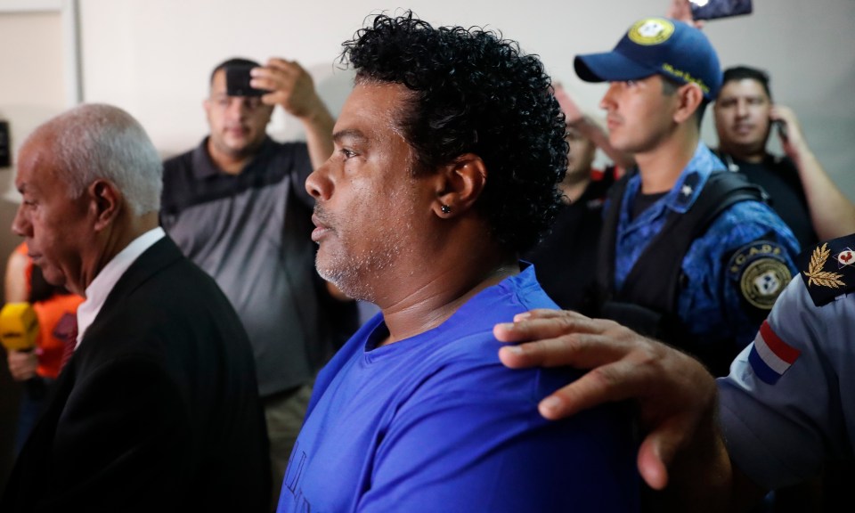  Ronaldinho's brother Roberto was also hauled before the judge, where he faces charges