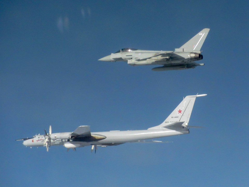 RAF Quick Reaction Alert Typhoons Intercept Russian Aircraft