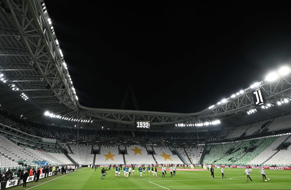  The Allianz Stadium remained like this all night - devoid of fans