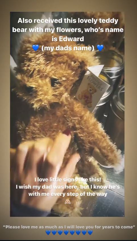 Shaughna Phillips got a teddy with the same name as her late father Eddie