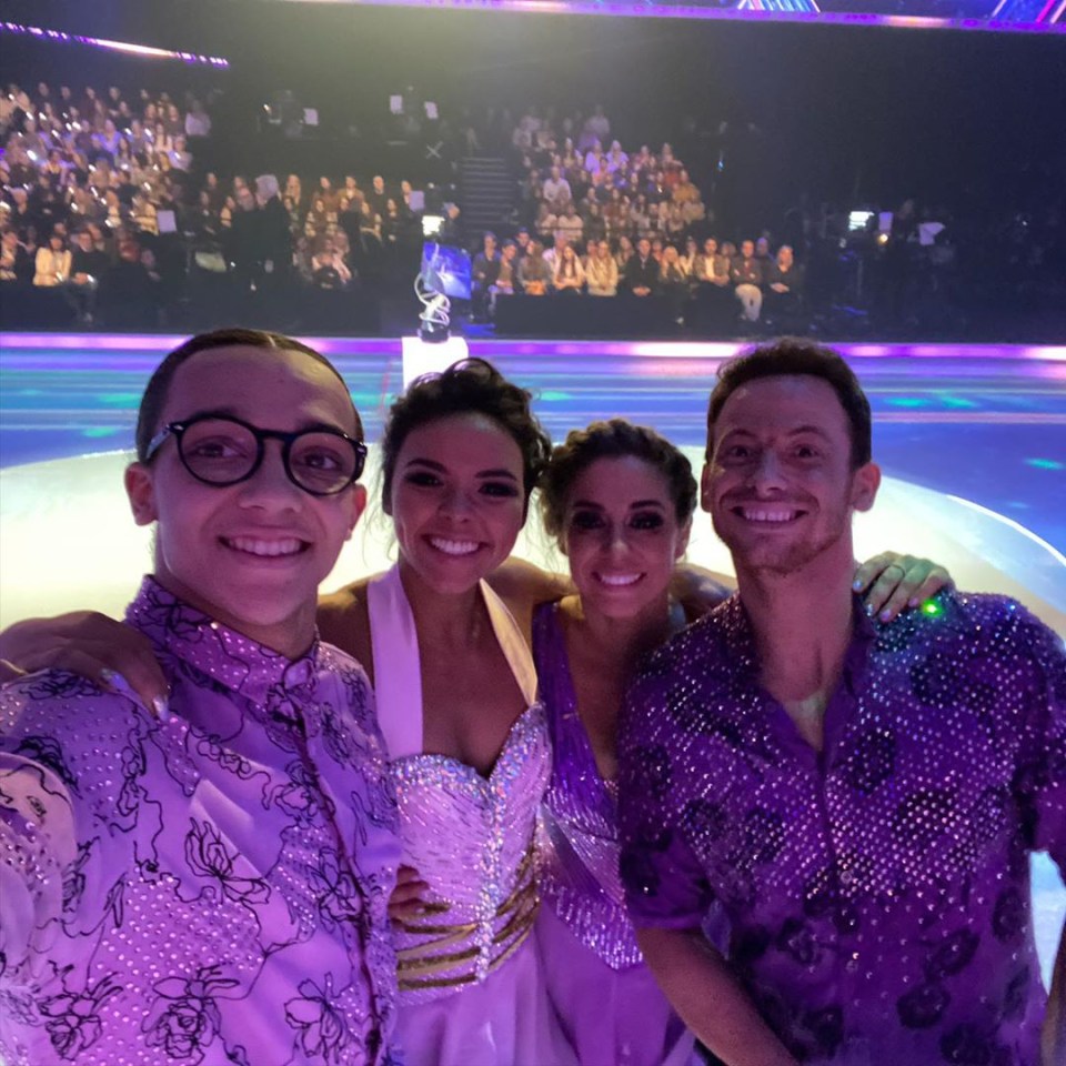  Perri and his pro partner Vanessa Bauer alongside Joe and Alex