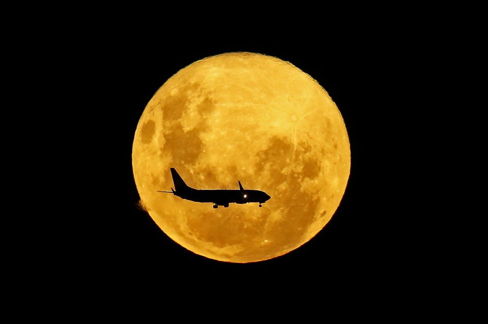 Super Worm Moon seen from Brazil on Monday, March 9