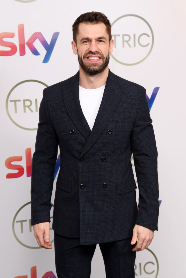 Kelvin Fletcher paired his suit with a simple white t-shirt