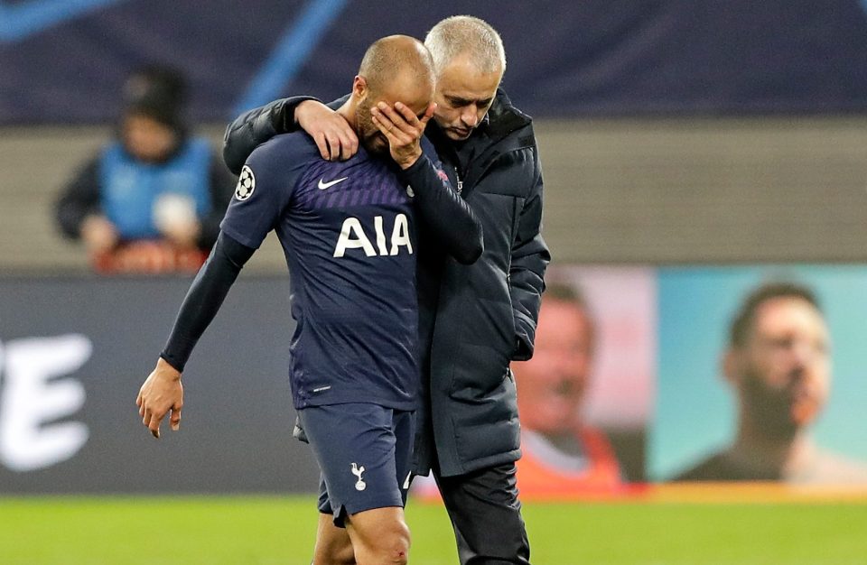  Tottenham chief Jose Mourinho stepped in when Lucas Moura burst into tears after defeat