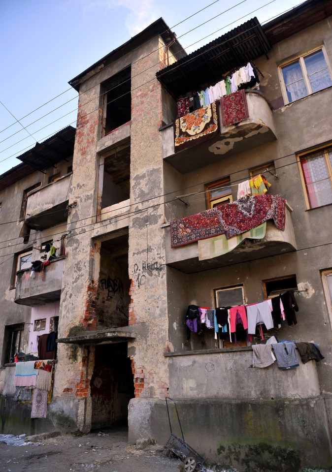  This file picture shows an apartment building in central Slovakia where Romani people live