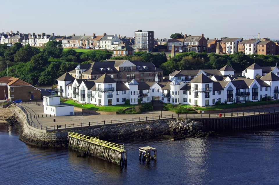  A general view of the coastal town of South Shields, near Newcastle, where Eliska worked as an underage cleaner