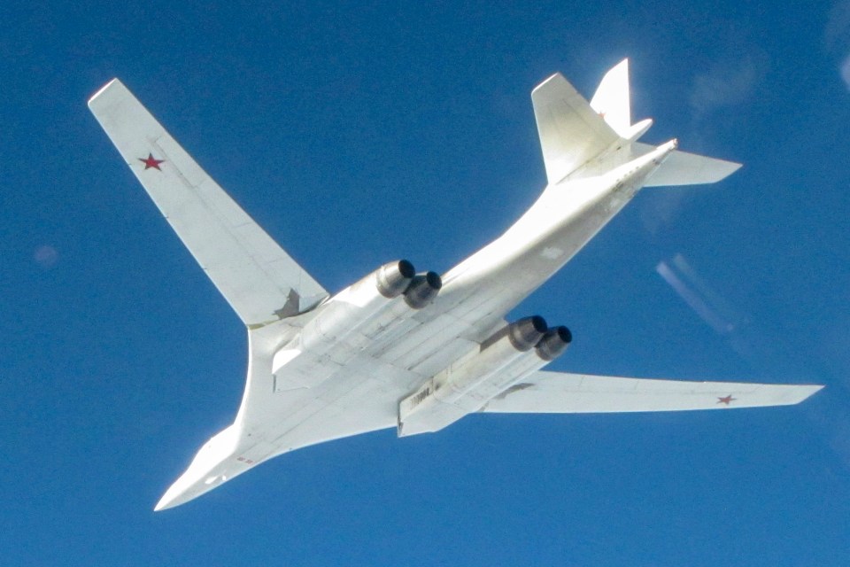  RAF quick reaction alert Typhoon aircraft from RAF Lossiemouth scrambled to monitor two Russian Blackjacks over British skies