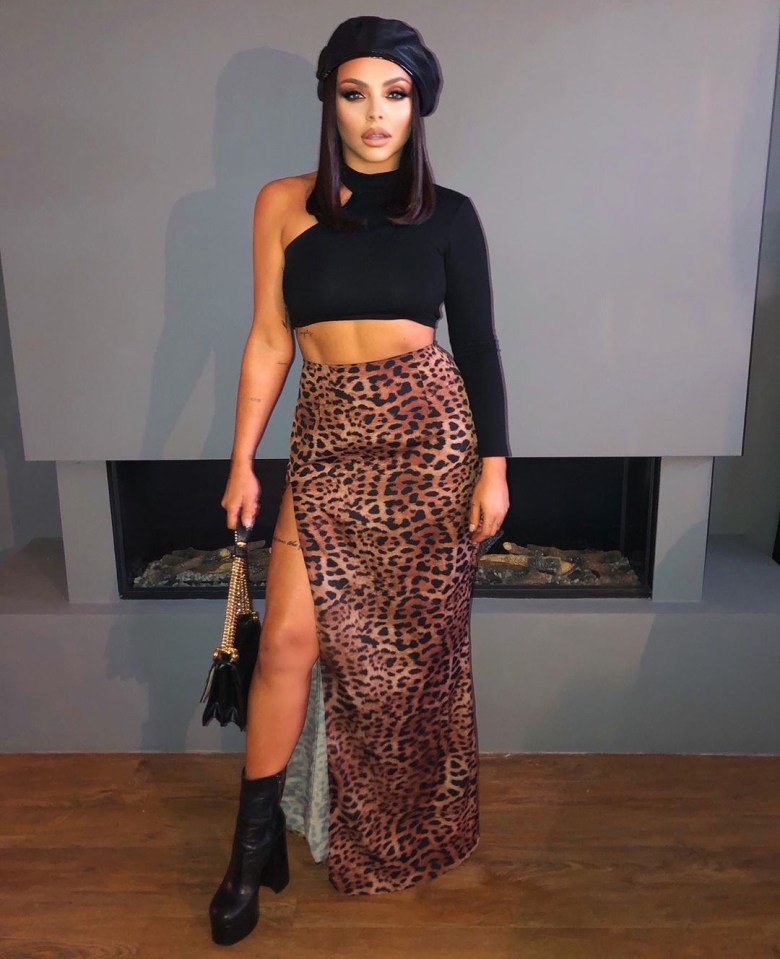 Little Mix’s Jesy Nelson has showed off her chiselled abs as she glammed up for a date night with Chris Hughes