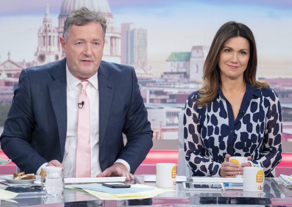  Susanna was in work with co-host Piers Morgan today