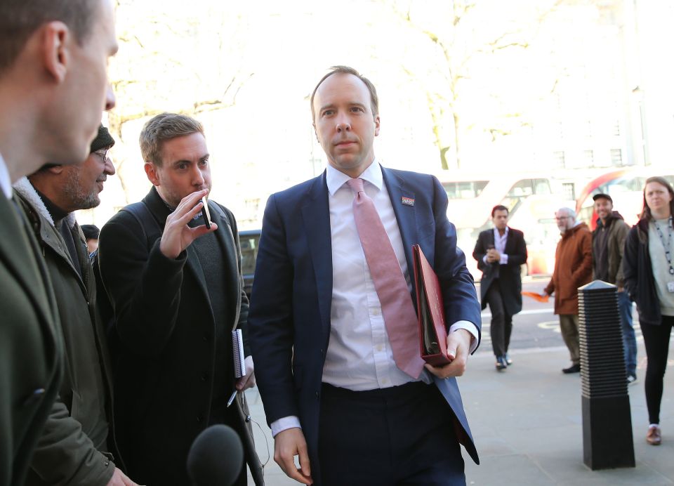  Health Secretary Matt Hancock arriving at No10 yesterday