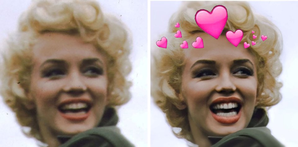 Pin up Marilyn Monroe is made over in modern ideal of beauty