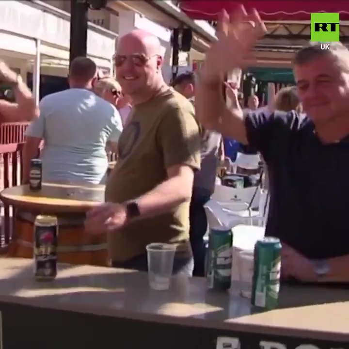  Singing rousing songs, the pubgoers were soon told to clear off