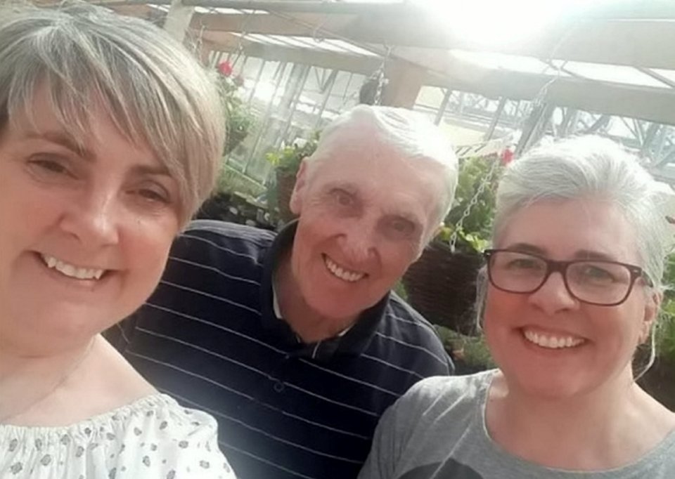  The family of Leonard Gibson, centre, has issued a warning to others after he was misdiagnosed when he was struck down with coronavirus. The pensioner with his daughters Lisa, left, and Michelle, right