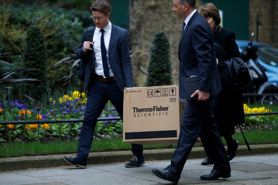  Representatives from ThermoFisher were seen entering Downing Street this week carrying a box with the tests