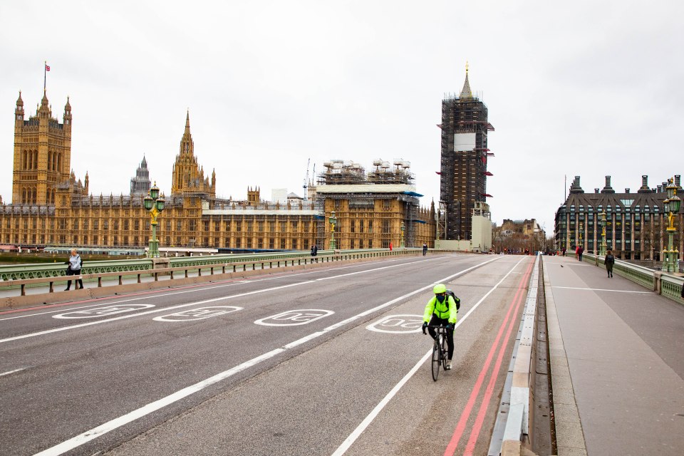  London's streets were almost empty after the nation was told to stay home