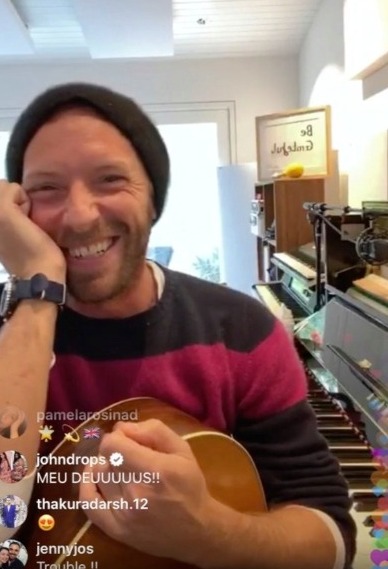 Chris Martin delighted fans playing music and answering their questions