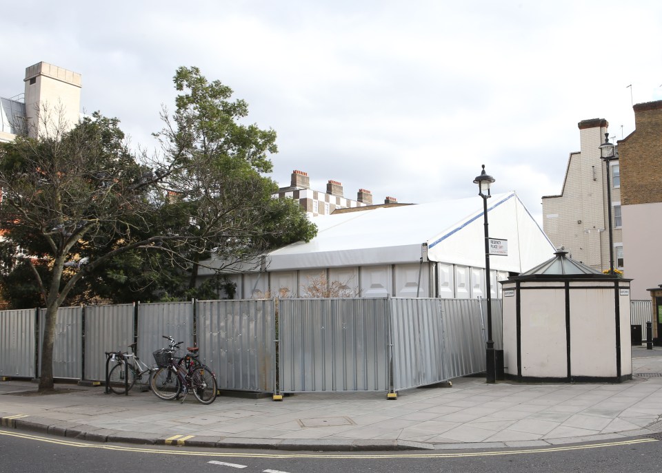  The expanded morgue is being set up outside Westminster Coroners' Court