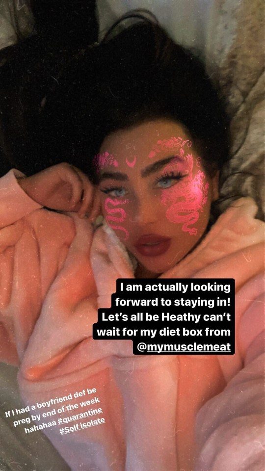 Lauren Goodger told fans she would ‘def be preg’ if she had a man with her