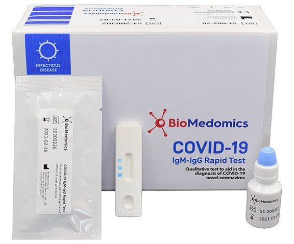  BioMedomics claims its test can screen for coronavirus in 15 minutes using a small drop of blood and a tiny device