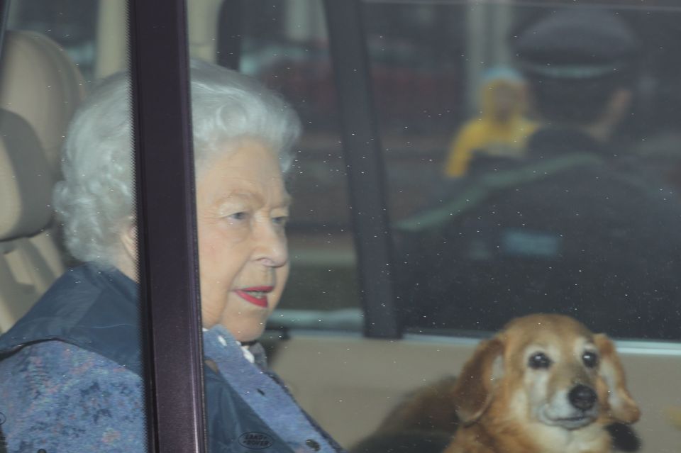  The Queen is seen here leaving London for Windsor